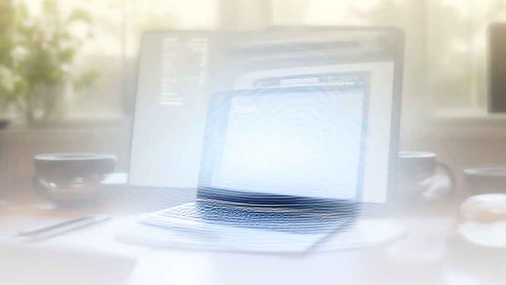 A laptop showing affiliate dashboard stats next to notebooks and a cup of coffee on a bright workspace.